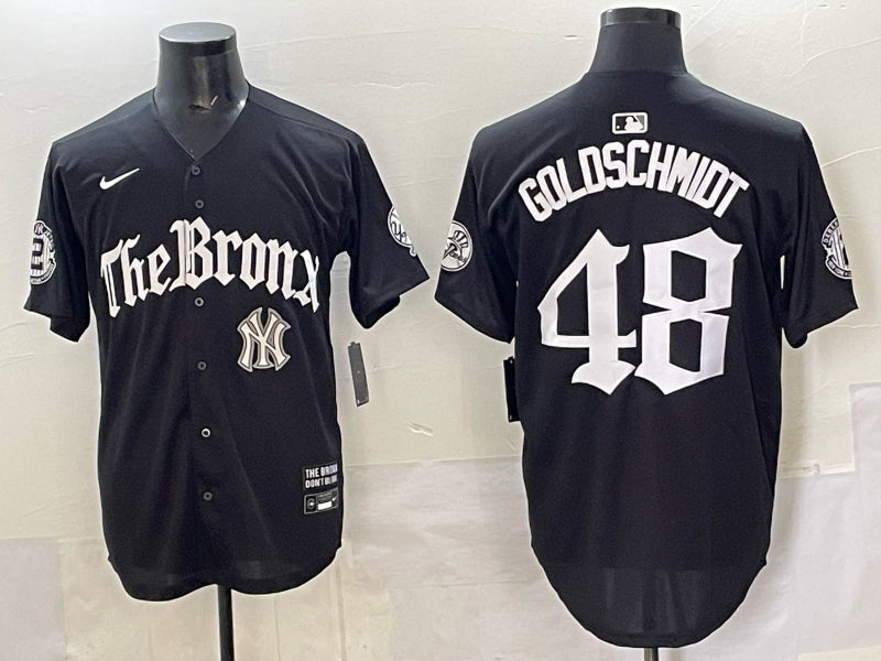 Men New York Yankees #48 Goldschmidt black MLB 2025 Nike jersey 012